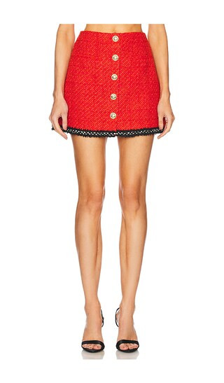Mavey Skirt in Red | Revolve Clothing (Global)