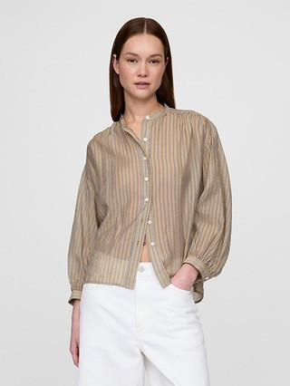 Sheer Button-Front Shirt | Gap (CA)