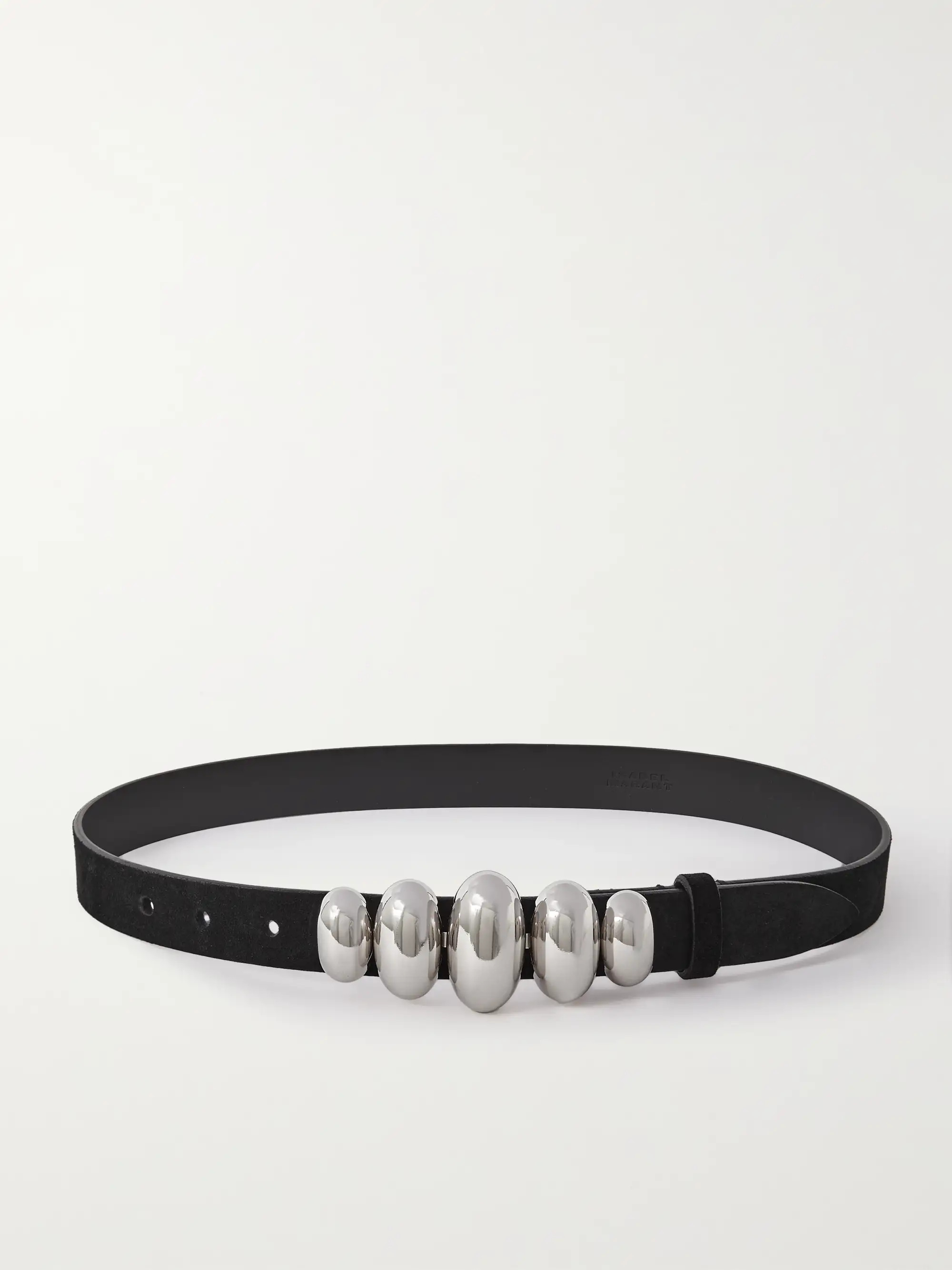 Fuzz embellished nubuck belt | NET-A-PORTER APAC