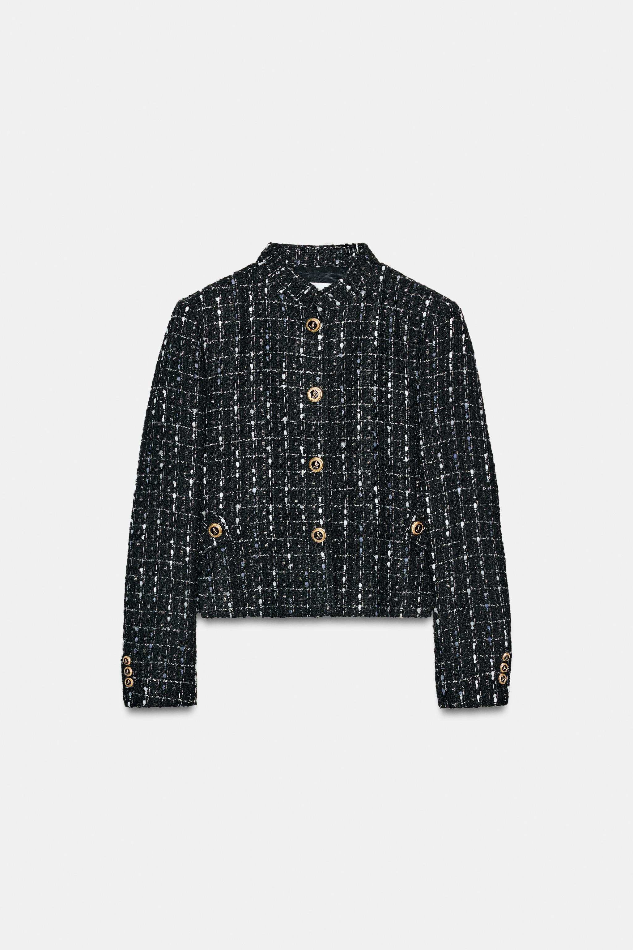 METALLIC THREAD TEXTURED BLAZER | Zara Canada