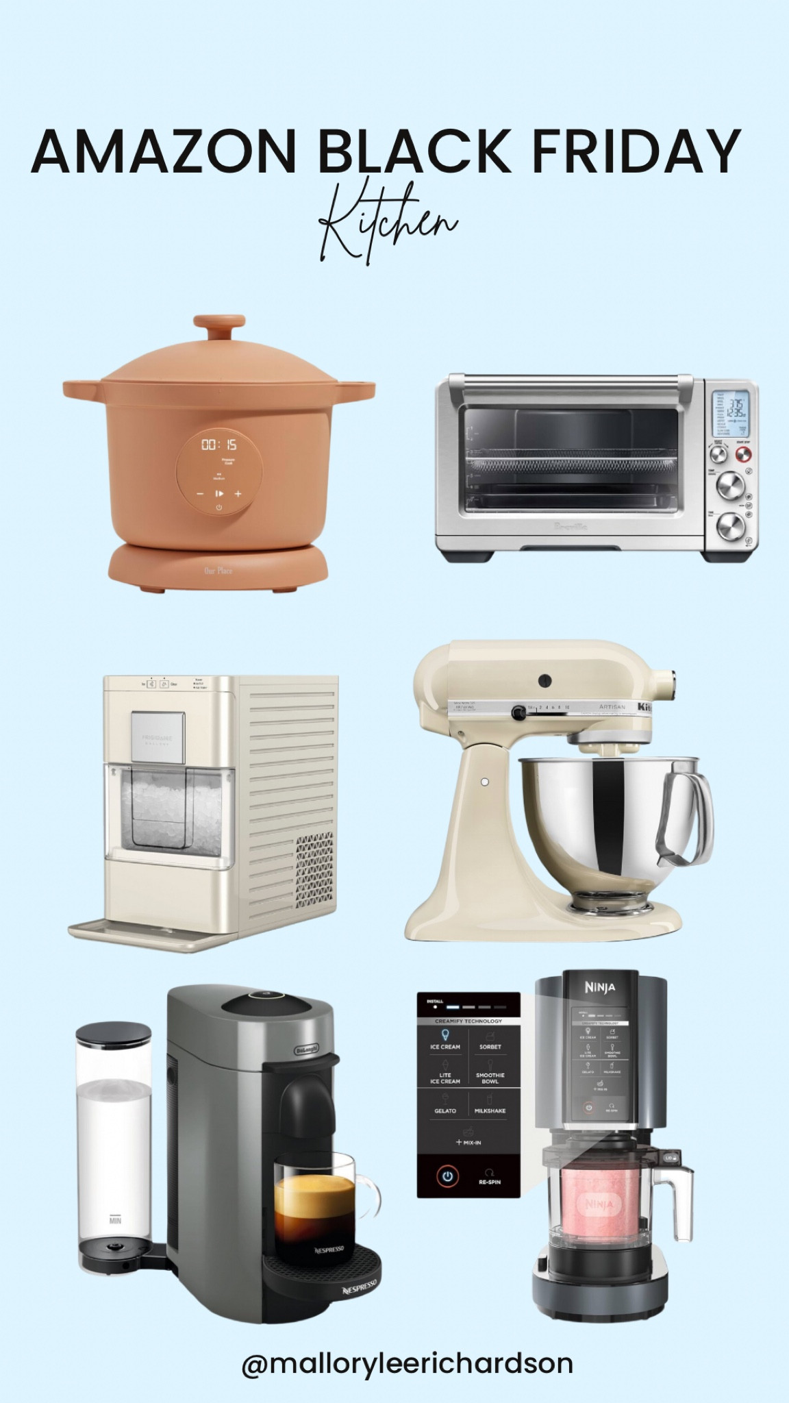 Kitchen items on sale with Amazon Black Friday Deals! Find more under Lists on my Amazon storefront! 
kitchen, amazon kitchen, black friday sale, ninja creamie, nespresso, nugget ice maker, kitchen aid mixer, our place crockpot, air fryer, kitchen must haves 

#LTKCyberWeek #LTKSaleAlert #LTKHome