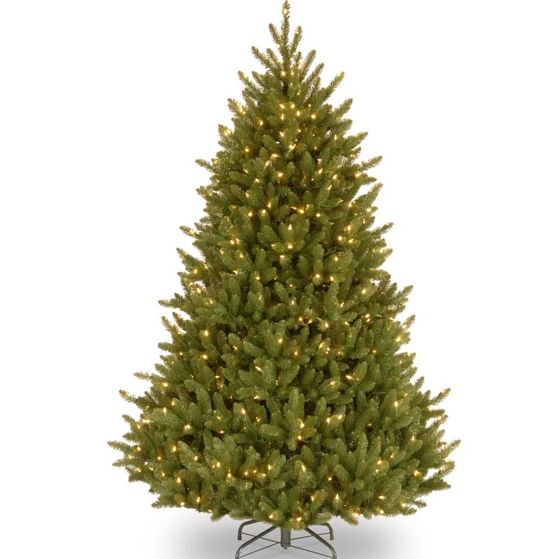 Natural Fraser Fir Green Artificial Christmas Tree with 750 Clear/White Lights | Wayfair North America