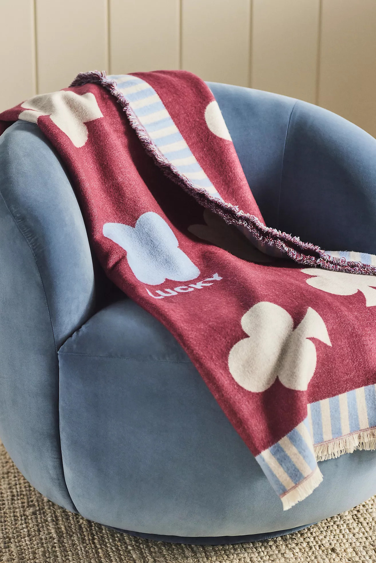 Woven Jacquard Patterned Throw Blanket | Anthropologie (US)
