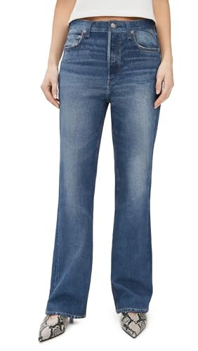 rag & bone Women's Rb Miramar Shea Relaxed Straight Jeans, Cosmos, 27 | Amazon (US)