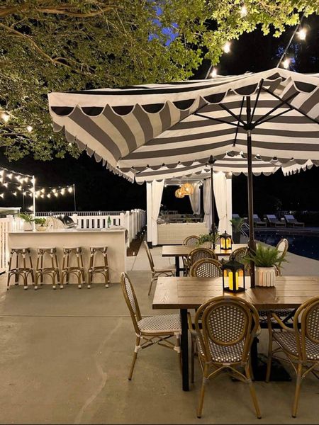 Night view!

Walmart better home and gardens, umbrella, bistro chair, counter stool 

#LTKhome