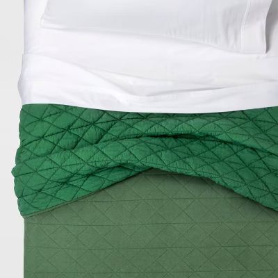 Green Vintage Wash Jersey Quilt - Pillowfort™ | Target