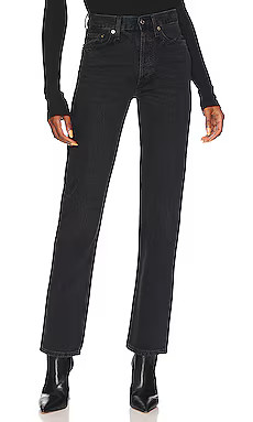 AGOLDE Lana Mid Rise Straight in Conduct from Revolve.com | Revolve Clothing (Global)