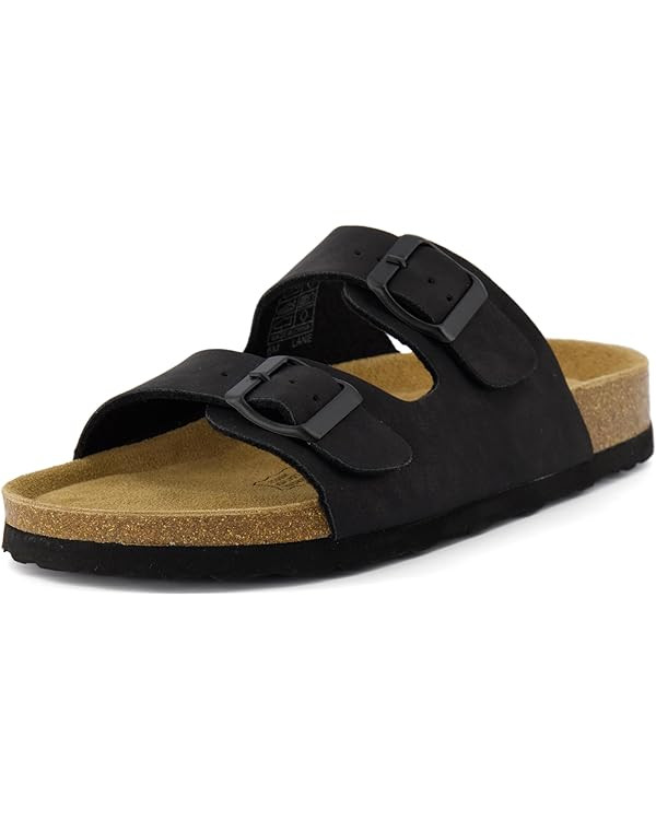 CUSHIONAIRE Lane Cork Footbed Sandals for Women – Comfortable Double Buckle Slip-On with Genuin... | Amazon (US)