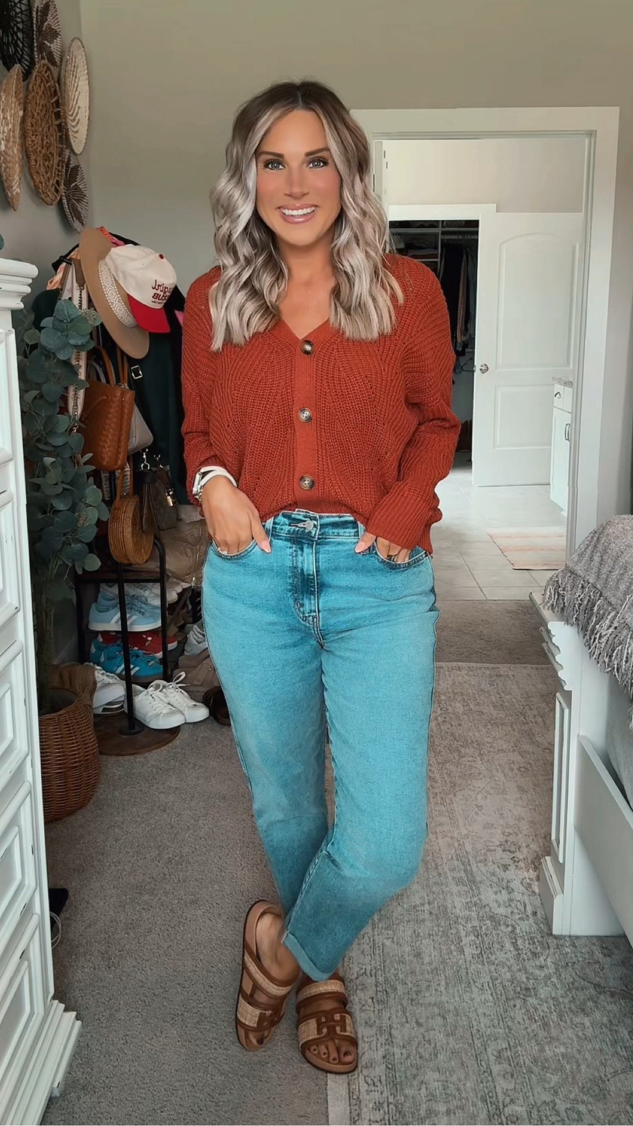 This outfit scream cozy, fashionable, fall. And it’s soooo affordable from Walmart! This burnt orange cardigan comes in a few colors and fits TTS. And these Walmart jeans are super flattering! Add this outfit to your casual mom outfit wardrobe.

#LTKSeasonal #LTKMidsize #LTKFindsUnder50