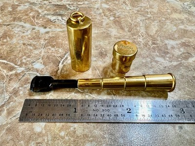 1920's-'40's BRASS COLLAPSIBLE CIGARETTE HOLDER BAKELITE TIP W/PENDANT CONTAINER | eBay US