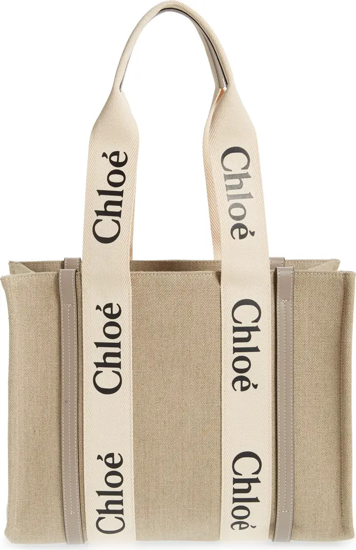 Medium Woody Linen Tote | Nordstrom