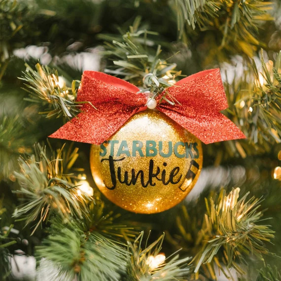 Starbucks Junkie Ornament Custom Ornament Coffee Addict | Etsy | Etsy (US)