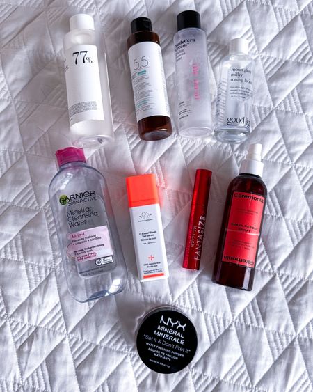 My January empties! I went through a ton of skincare this month, with a few makeup and hair items thrown in. 

Layering toners - doing this has changed my skin! I’ll def be purchasing 3 of the 4, but not a huge fan of a glass bottle for skincare. 

Micellar water - a staple by Garnier. I use it every morning as my first step. 

Vitamin C - I repurchased this one from Drunk Elephant before I even ran out. I love the zero-oxygen delivery system and it’s so brightening for my skin. 

One Size Fantasize mascara - I love this product, but decided to try another one for a while before going back! Highly recommend though. 

Ceremonia Guava Rescue Spray - I use this every time I wash my hair for detangling and heat protection. 

NYX matte setting powder - the best for the oily parts of my face! 

Not pictured: Farmacy Halo Glow night cream. I bought the small size to start and already upgraded to the full one  

#LTKGiftGuide #LTKfindsunder100 #LTKbeauty