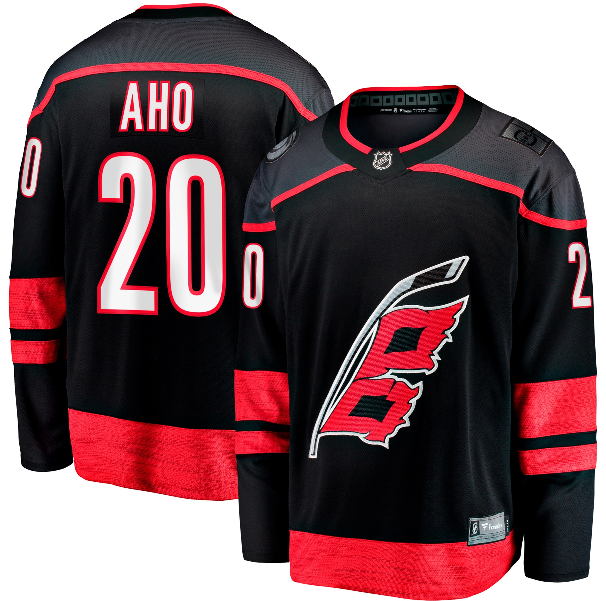 Sebastian Aho Carolina Hurricanes Fanatics Home Breakaway Jersey - Black | Fanatics