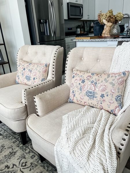 These spring floral pillows are the perfect addition to my chairs  

#LTKSeasonal #LTKhome