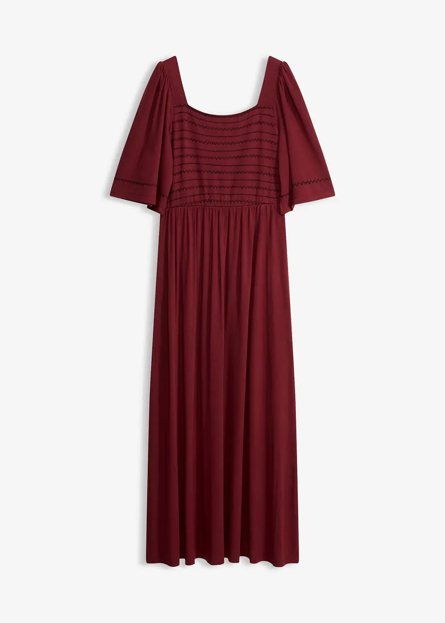 Jerseykleid mit gesmokten Zier-Steppungen am Oberteil | bonprix | Bonprix DE