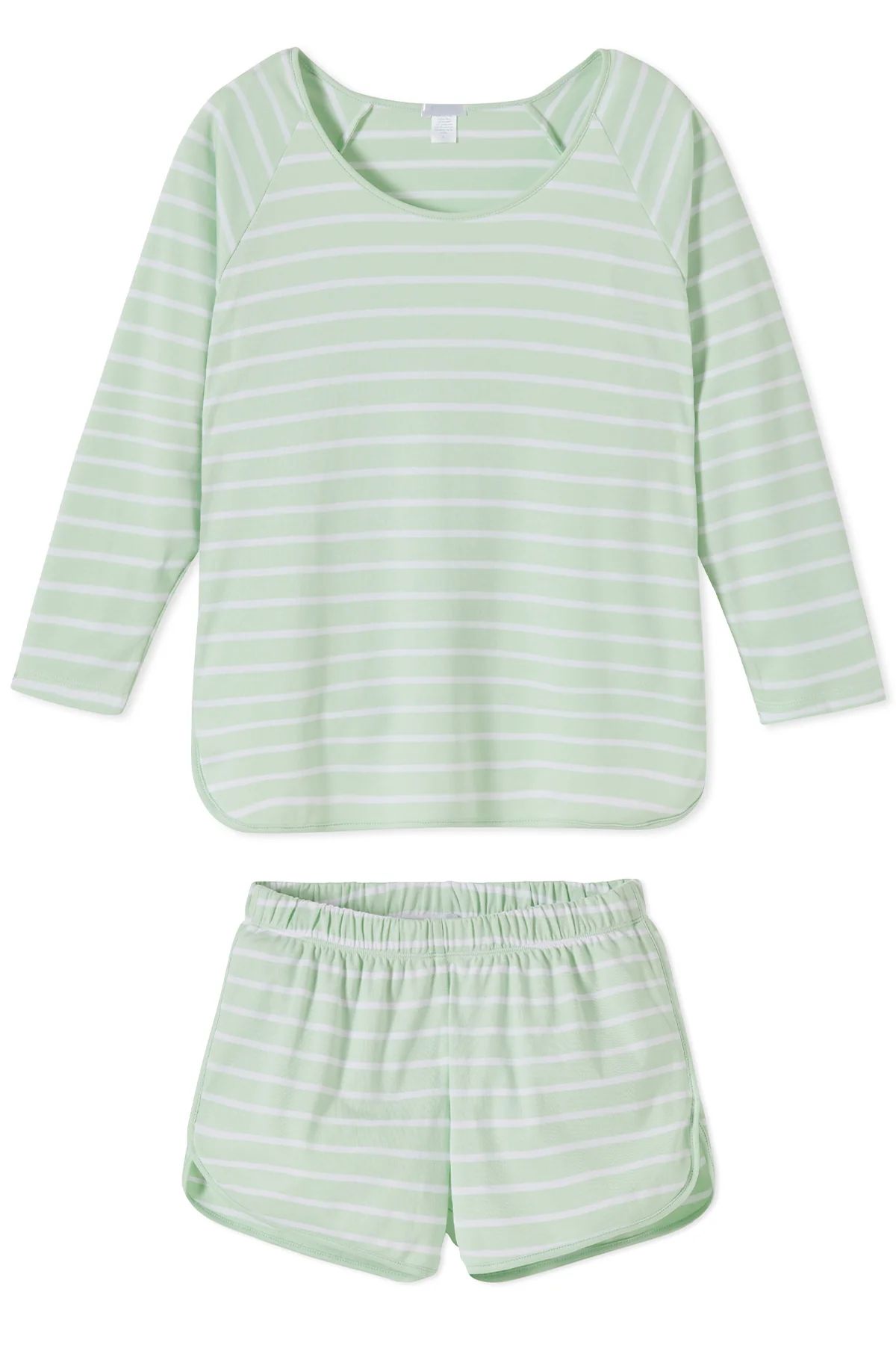 Pima Long-Short Set in Mist | LAKE Pajamas