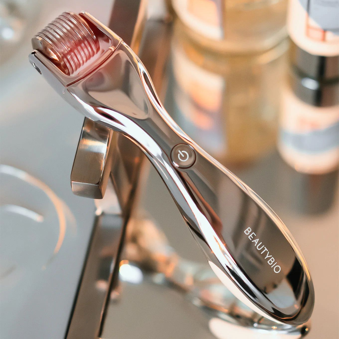 Chrome GloPRO® Microneedling Facial Regeneration Tool | BeautyBio
