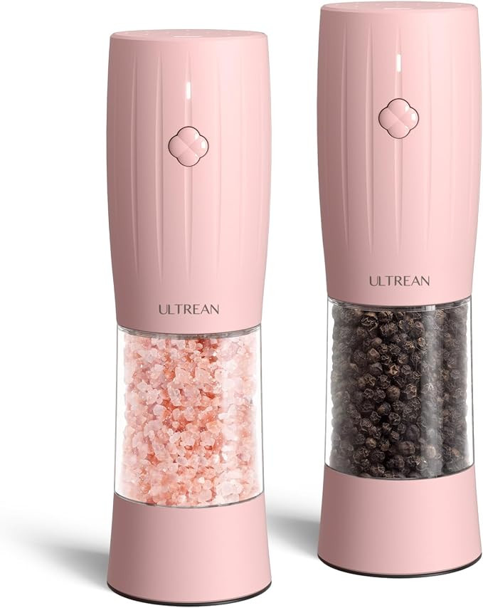 Ultrean Electric Salt and Pepper Grinder Set, Rechargeable Salt and Pepper Shakers, 6 Adjustable ... | Amazon (US)