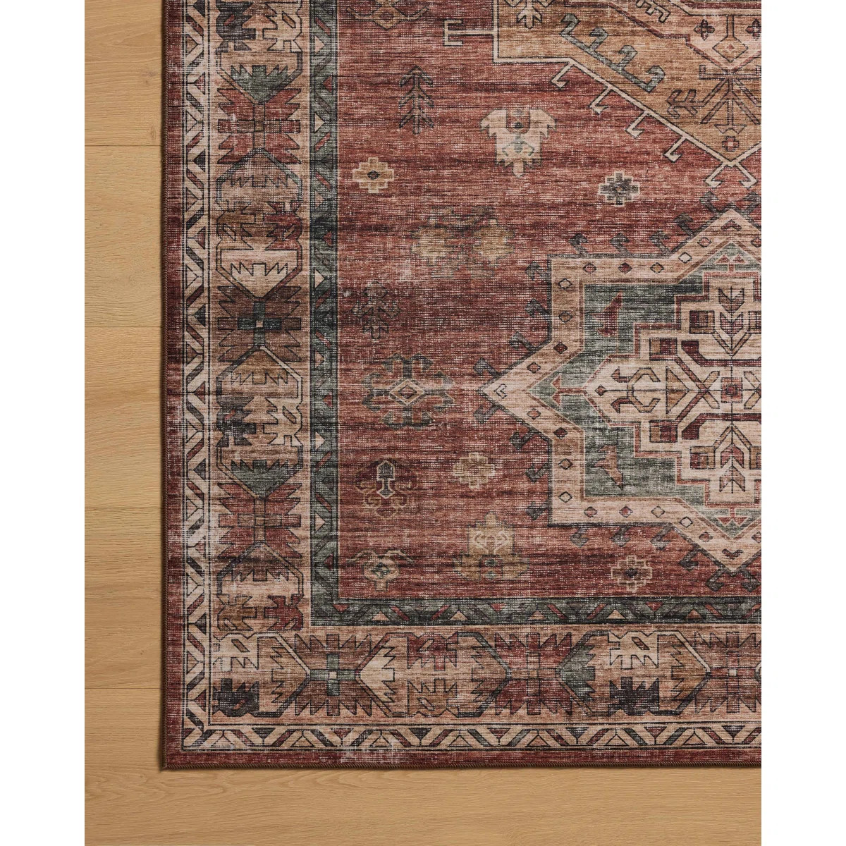 Aaronley Machine Washable Spice / Multi Area Rug | Wayfair North America