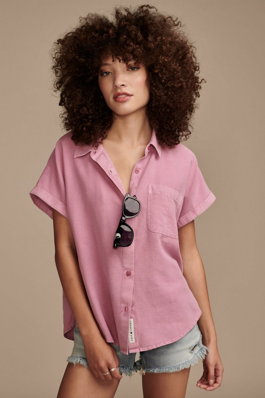 SHORT SLEEVE BUTTON-DOWN SHIRT | Lucky Brand
