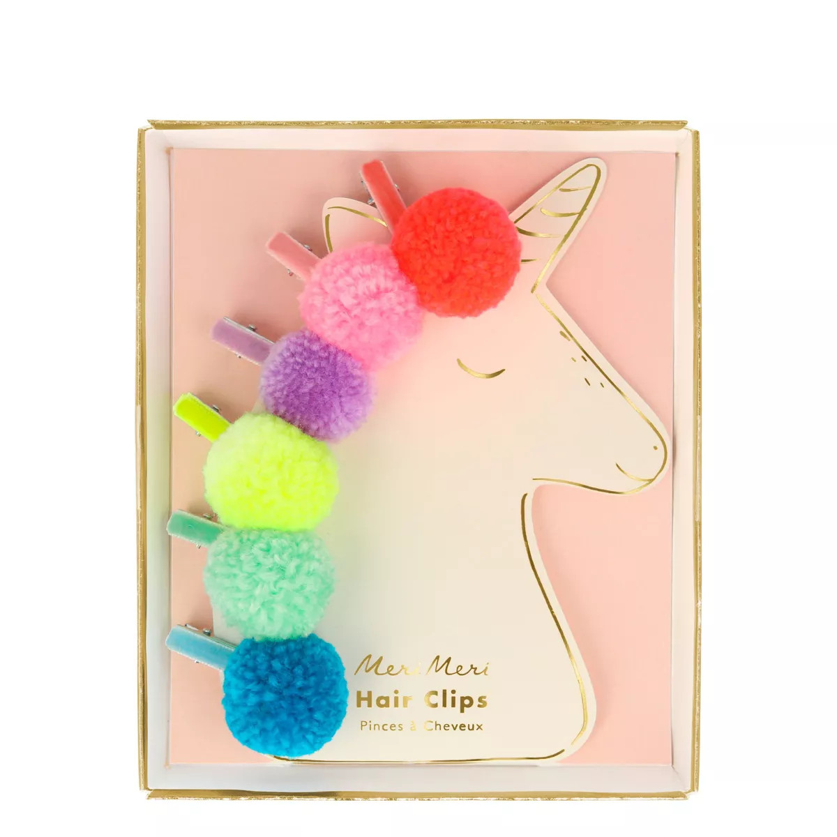 Meri Meri Pompom Unicorn Hair Clips (Pack of 6) | Target