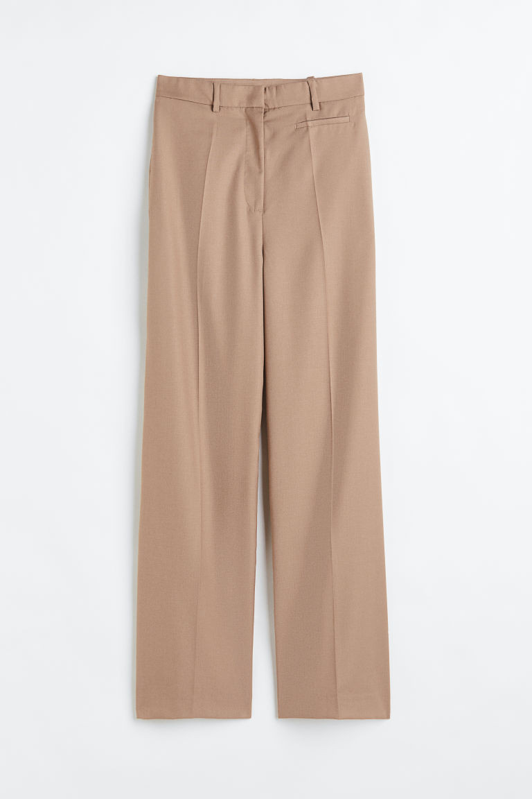 H & M - Straight Pants - Beige | H&M (US + CA)