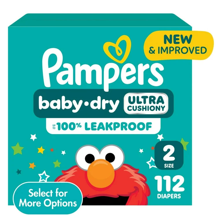 Pampers Baby Dry Baby Diapers Size 2, 112 Count (Select for More Options) | Walmart (US)