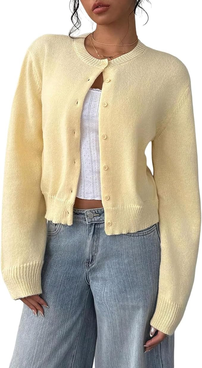 Cardigan Sweaters for Women Button Down Cropped Lightweight Cute Fall Fashion 2026 | Amazon (US)