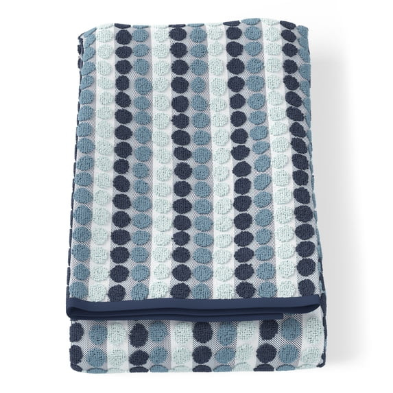 Mainstays Kids Cotton Jacquard Bath Towel, 27" x 52", Blue Dot | Walmart (US)