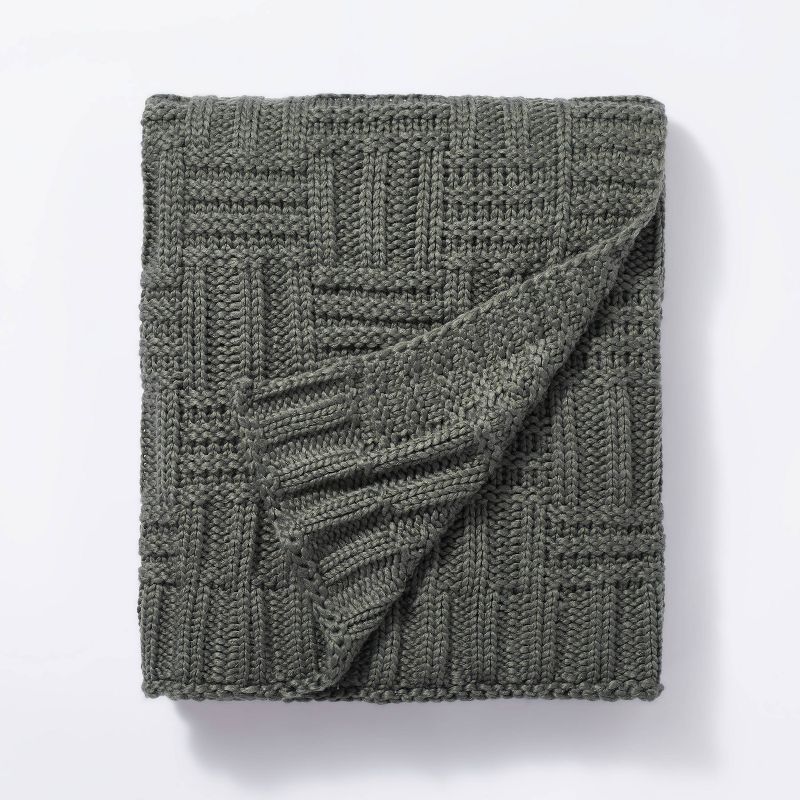 Basket Weave Knit Throw Blanket - Threshold™ designed with Studio McGee | Target