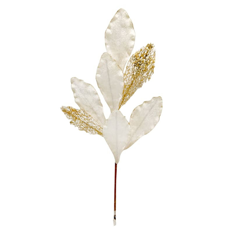 Ivory Gold Leaf Pick, 18" | At Home