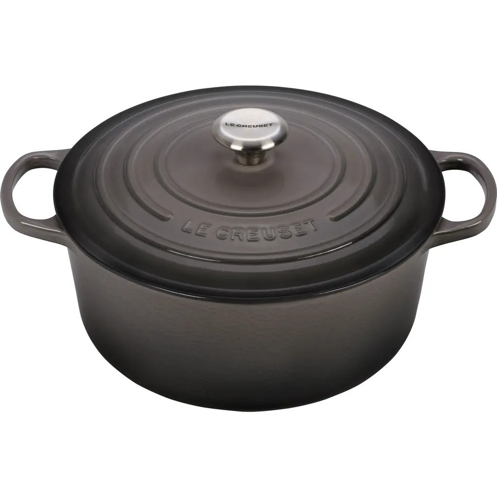 Le Creuset Signature 7.25-Quart Round Enamel Cast Iron Dutch Oven in Oyster at Nordstrom | Nordstrom