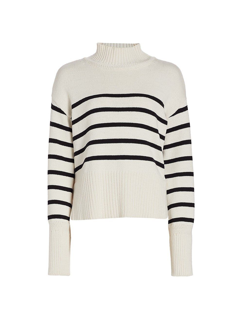 Veronica Beard Lancetti Stripe Cotton Turtleneck Sweater | Saks Fifth Avenue
