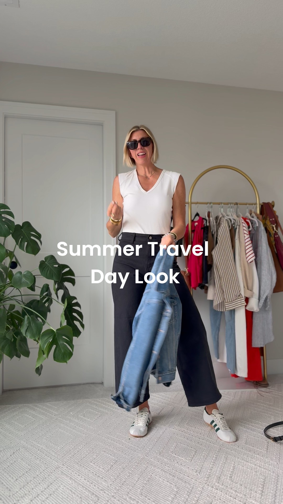 Vacation styling hack. One pair. Endless outfits. These cropped wide leg jeans are perfect for travel day and then can be styled multiple ways on a trip. These fit true to size.

#LTKOver40 #LTKSummerEdit #LTKFindsUnder50
