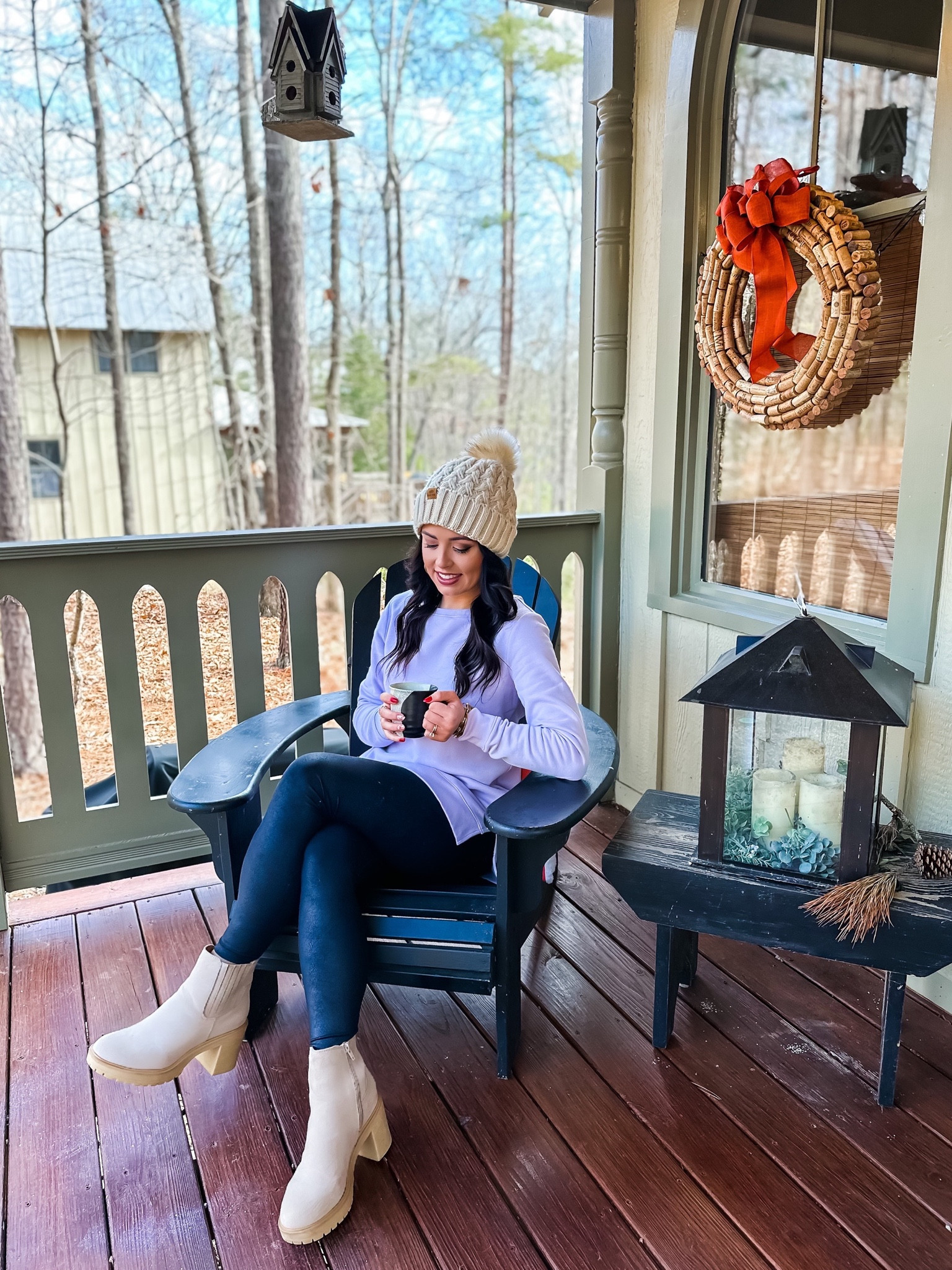 Under $20 amazon lilac oversized sweatshirt (small, 5+ colors), under $10 amazon fur beanie, under $30 amazon faux leather leggings (small, multiple colors) and $40 target Chelsea boots! The perfect causal winter look 💜❄️ #founditonamazon 

#LTKunder100 #LTKunder50 #LTKSeasonal