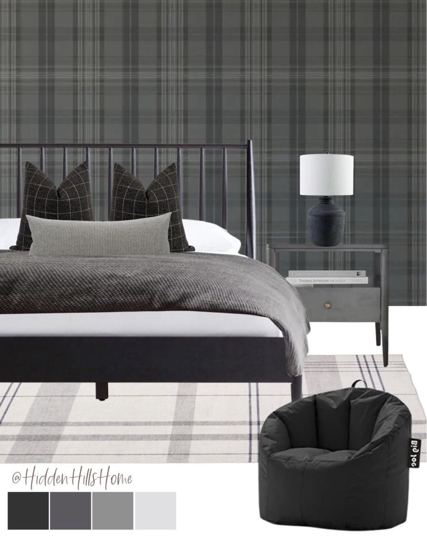 Teen boys bedroom mood board, masculine bedroom, plaid wallpaper for boys bedroom, teen bedroom design #boys

#LTKSaleAlert #LTKHome #LTKKids