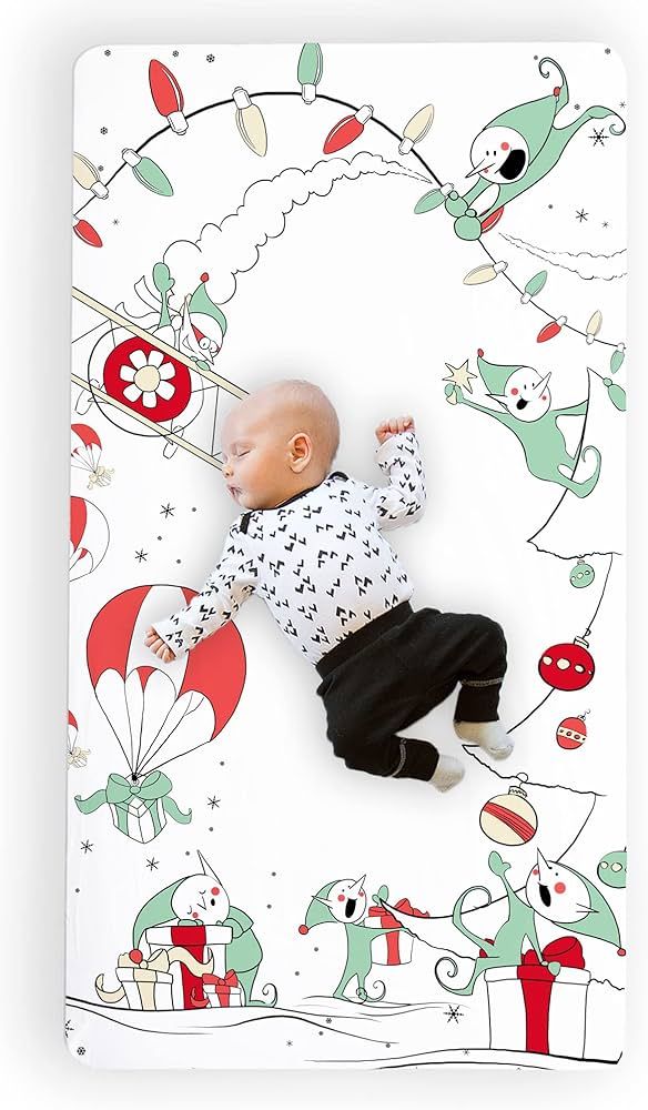 JumpOff Jo - Fitted Crib Sheet, Super Soft Breathable 100% Cotton Baby Crib Sheet for Standard Cr... | Amazon (US)