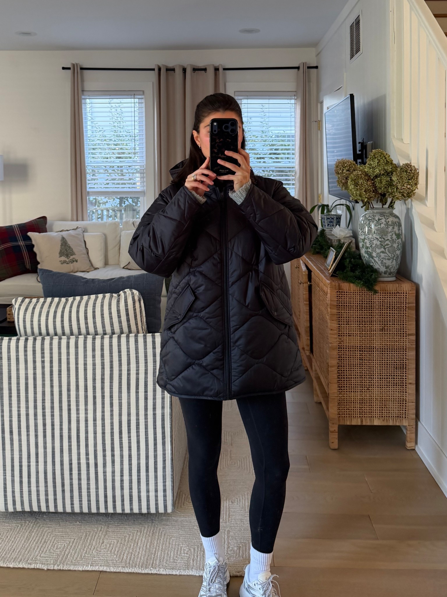 [12/9/25] jacket is 40% off! Wearing xs, it’s naturally oversized. Sweater in small (grey) with white tee under! Leggings and sneakers also linked (true size)

#LTKFindsUnder100 #LTKPetite #LTKSaleAlert