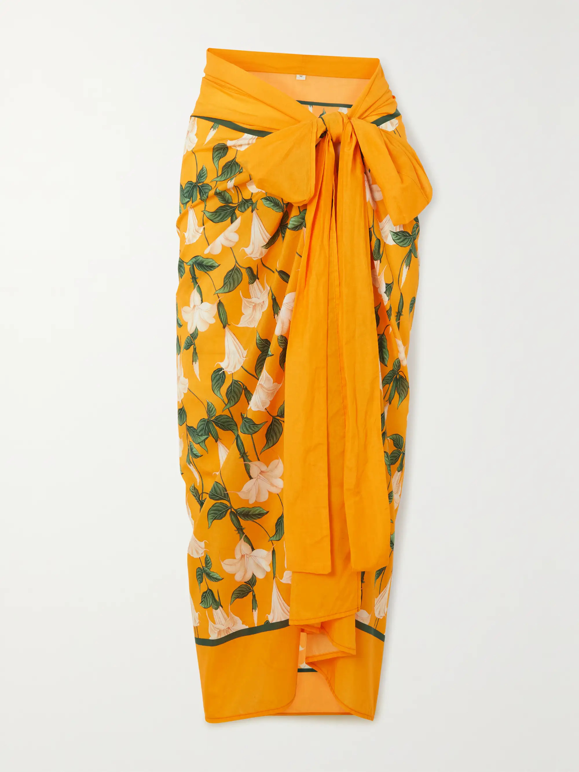 + NET SUSTAIN Lavanda floral-print cotton and silk-blend pareo | NET-A-PORTER (US)