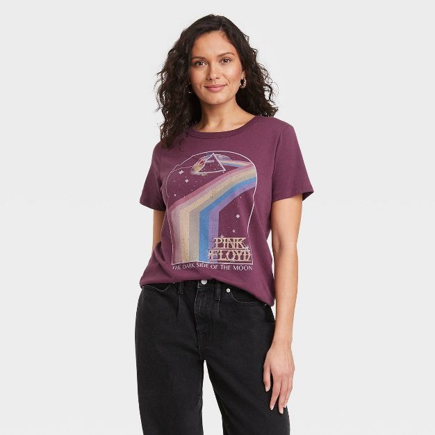 Women's Pink Floyd Short Sleeve Graphic T-Shirt - Purple | Target