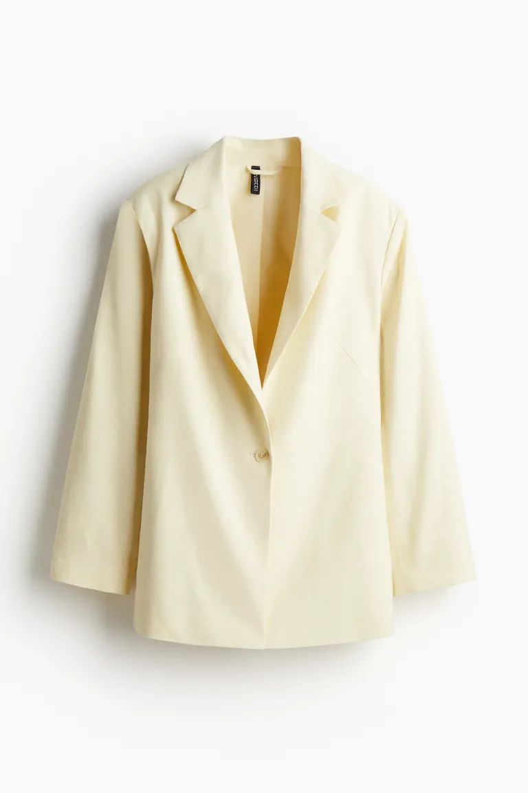 Single-breasted Jacket - Pale yellow - Ladies | H&M US | H&M (US + CA)