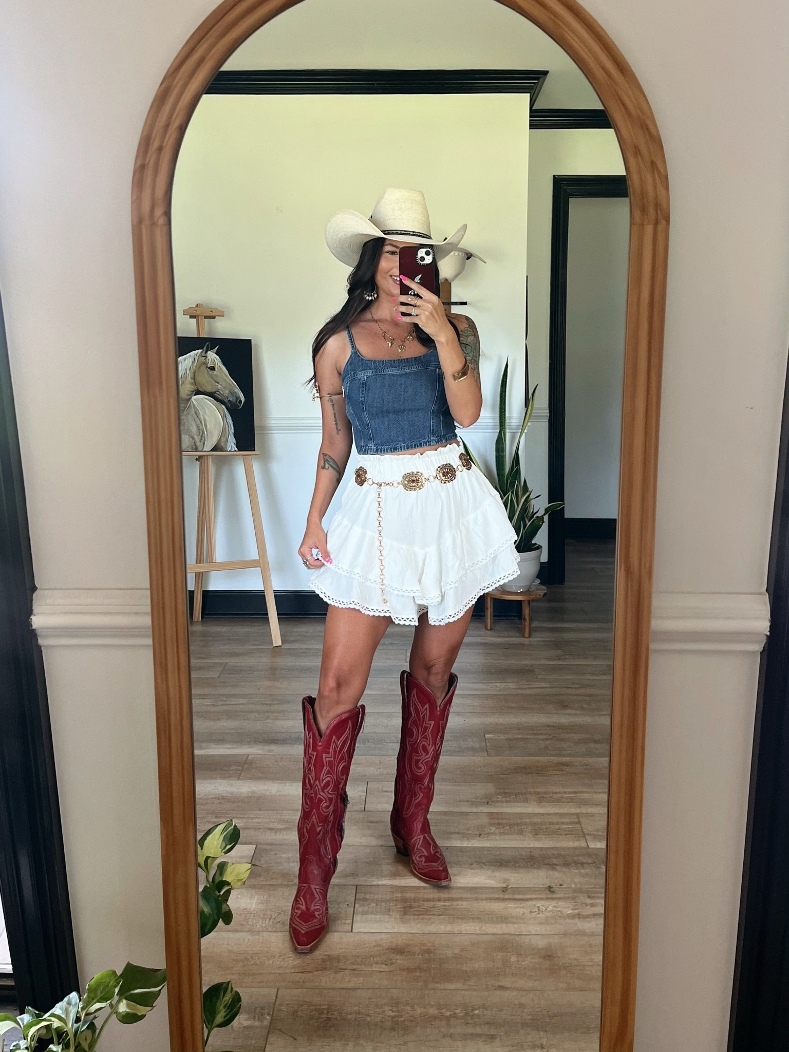 Country concert outfit idea for memorial or the 4th of July!! Wearing xs in top and skort. Top is the dark wash from last year, this year it’s restocked in a medium wash

#LTKSeasonal #LTKootd #LTKgrwm