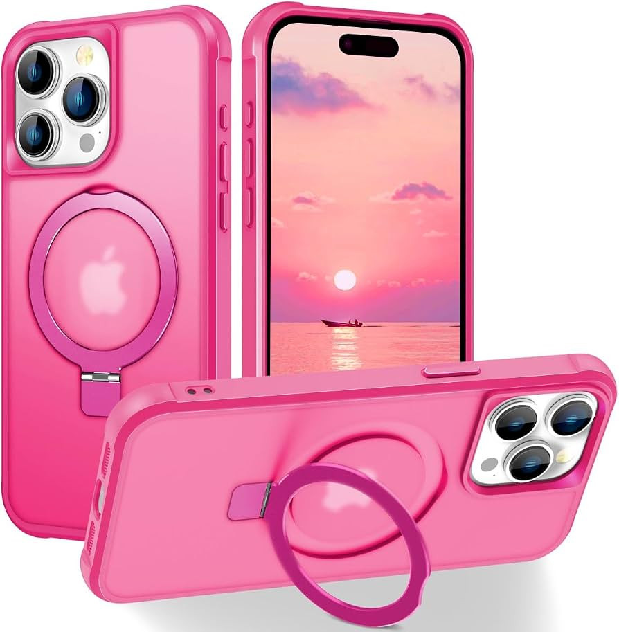 Magnetic Compatible with iPhone 15 Pro Case with Stand [Military Grade Drop Tested][Compatible wi... | Amazon (US)