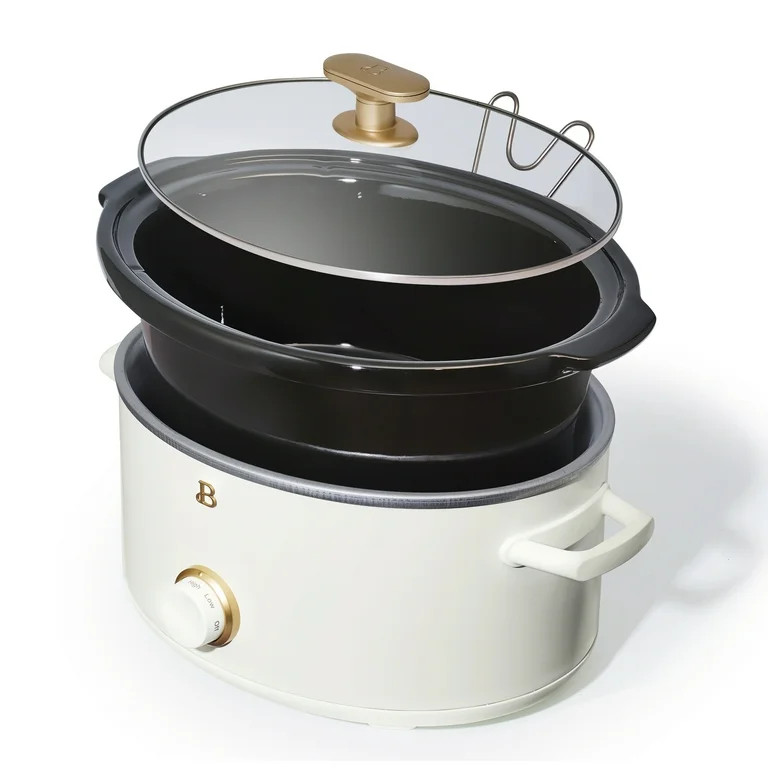 Beautiful 8QT Slow Cooker, White Icing by Drew Barrymore - Walmart.com | Walmart (US)