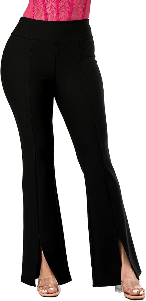 ShoSho Womens High Waist Palazzo Wide Leg Pants Straight Leg Trousers with Self Tie | Amazon (US)