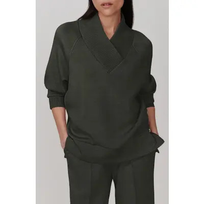 Varley Macie Zip Hem Sweatshirt in Olive Marl at Nordstrom, Size X-Small | Nordstrom