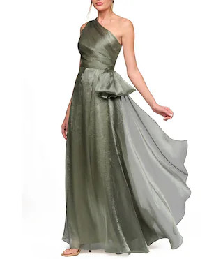 JS Collections Kairi One Shoulder Organza Gown - 8 | Dillard's