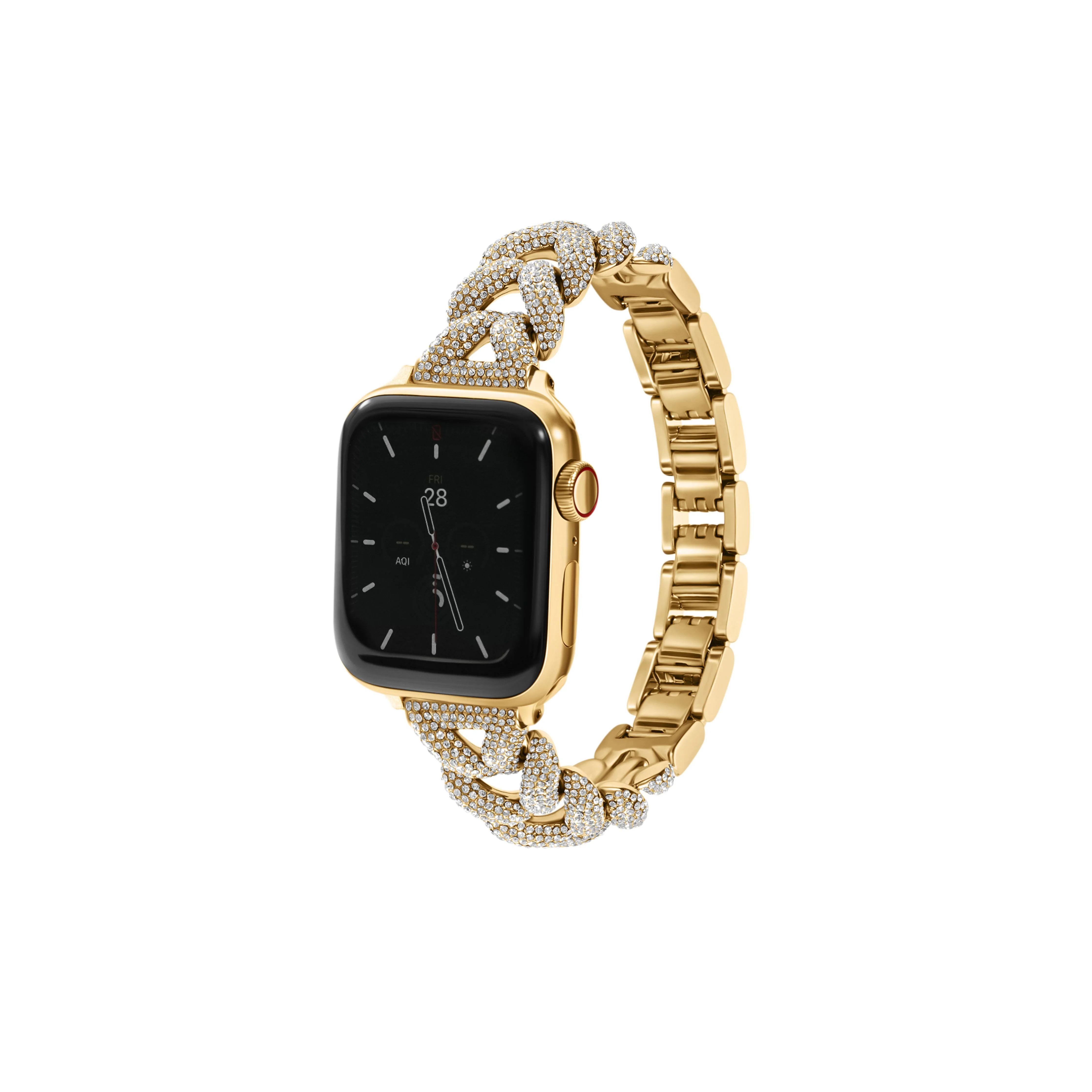 Crystal Pavé Herringbone Band for the Apple Watch | Goldenerre