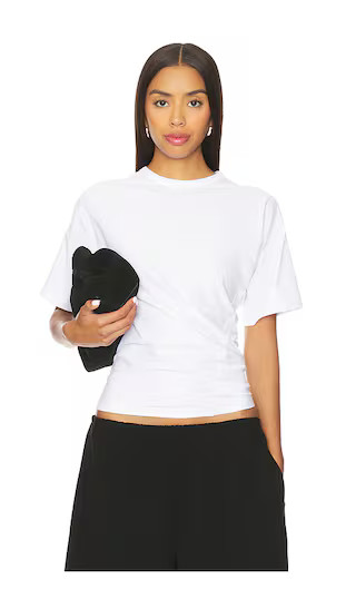 Ira Twisted Tee in White | Revolve Clothing (Global)